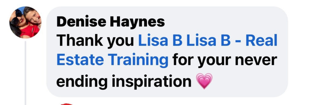 Lisa B provides free real estate training to real estate agents everywhere. Lisa B is a proud member of eXp realty. Lisa B is a real estate trainer and real estate coach.